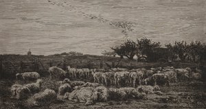 Suuri lammastarha, 1860. tekijältä Charles Francois Daubigny