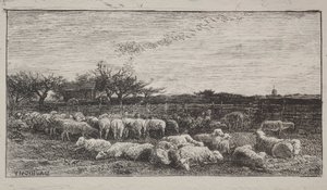 Suuri lammastarha tekijältä Charles Francois Daubigny