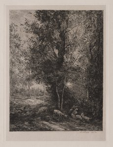 Paimen ja paimentar tekijältä Charles Francois Daubigny