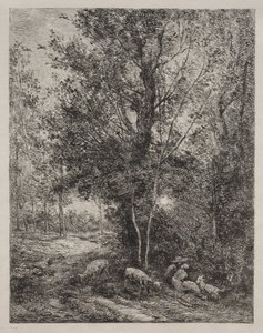 Paimen ja paimentar tekijältä Charles Francois Daubigny