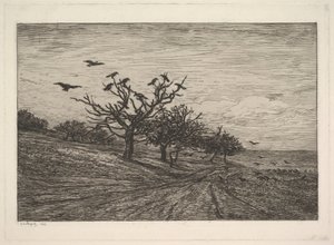 Puu täynnä varisia, 1867. tekijältä Charles Francois Daubigny