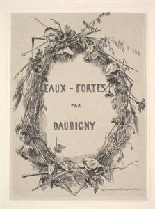 Wildflowers-seppele, nimi Eaux-Fortes par Daubignylle, 1850. tekijältä Charles Francois Daubigny
