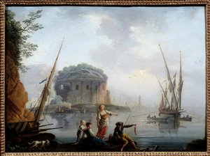 Charles Francois Grenier de la Croix dit Lacroix de Marseillen merimaalaus (? -1782) 1700-luvun su. 0,27 x 0,38 m Rouen, Kuvataidemuseo