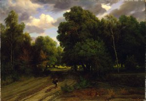 Kotkanpesän risteys, Fontainebleaun metsässä tekijältä Charles Francois Daubigny