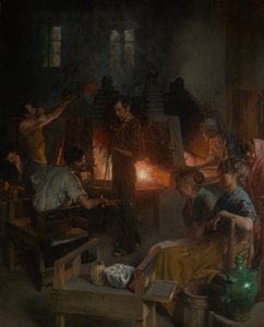 Muranon lasinpuhaltimet, 1886.