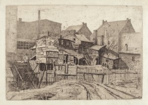 Nimetön puutalo kaupungissa, 1880-luku.