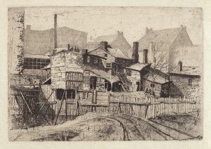Nimetön puutalo kaupungissa, 1880-luku. tekijältä Charles Frederick William Mielatz