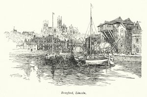 Brayford, Lincoln (litografia) tekijältä Charles George Harper