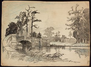 Cranford Park Bridge, Hillingdon, Suur-Lontoo tekijältä Charles George Harper