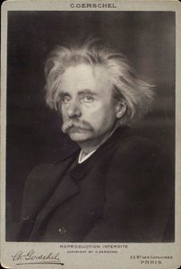 Edvard Grieg, norjalainen säveltäjä ja pianisti, 1800-luvun loppu tai 1900-luvun alku tekijältä Charles Gerschel