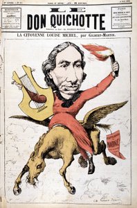 Sarjakuva La Citoyenne Louise Michelistä - elokuvassa "" Le Don Quijote"" 5.5.1882