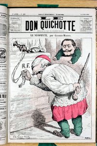 Kansi ""Le Don Quijote"", numero 200, satiirinen väreissä tekijältä Charles Gilbert Martin