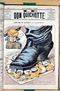 Kansi "" Le Don Quijote ", numero 213, Color Satiric tekijältä Charles Gilbert Martin