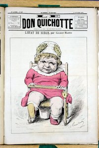 Kansi ""Le Don Quijote"", numero 67, värillinen satiirinen tekijältä Charles Gilbert Martin