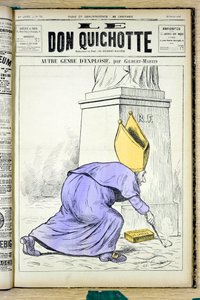 Kansi "" Le Don Quijote"", numero 925, satiirinen väreissä tekijältä Charles Gilbert Martin