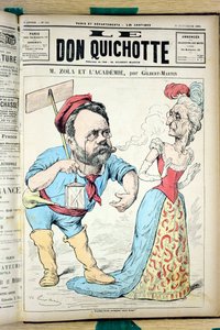 Kansi "" The Don Quijote "", numero 804, värillinen satiirinen tekijältä Charles Gilbert Martin