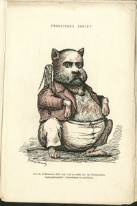 Charles Gilbert-Martinin (1839-1905) kuvitus teoksessa "" Contemporary Grimaces"" tekijältä Charles Gilbert Martin