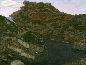 Boscastle Harbour, Cornwall (öljy kankaalle) tekijältä Charles Ginner