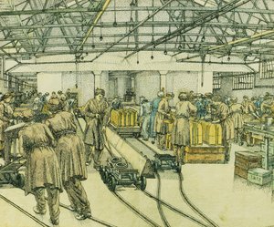 Täytetehdas, Hereford tekijältä Charles Ginner