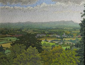 Malvern Hills, Worcestershire (öljy kankaalle)