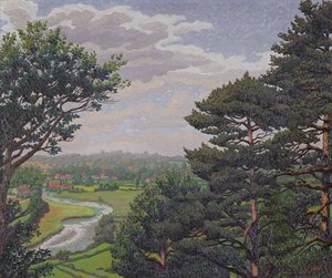 Avon-joki, lähellä Salisburya (öljy kankaalle)