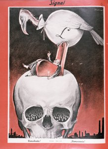 "Demokratia!", "Signal"-lehden numero 5, ensimmäinen painos maaliskuussa 1941 (litho) tekijältä Charles Girod