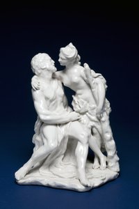 Hercules ja Omphale, n. 1749-1759 (pehmeää posliinia)