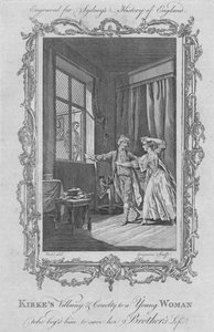 Kirkesin pahuus ja julmuus nuorta naista kohtaan, joka anoi häntä pelastamaan veljensä hengen, 1773. tekijältä Charles Grignion