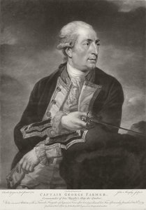 Muotokuva George Farmerista (1732-79), HMS "Quebecin" kapteenista, kaivertaja John Murphy, julkaisija John Boydell (1719-1804) 1780.
