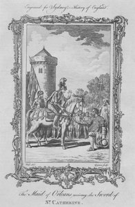 Orleansin piika vastaanottamassa Pyhän Katariinan miekan, 1773.