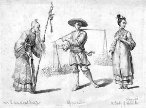 Kolme kiinalaista hahmoa, 1700-luku