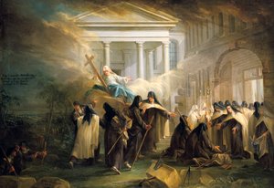 "Karmeliitin nunnien saapuminen Brysselistä", 1700-luvun puoliväli tekijältä Charles Guillot