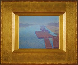 River at night (maalaus kankaalle) tekijältä Charles Guilloux