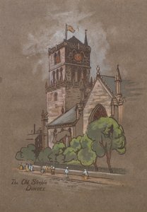 The Old Steeple, Dundee (käsinvärinen printti)