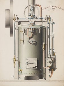 Vertical Steam Engine, 5HP (akvarelli)
