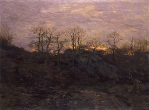 Metsän reuna, Twilight, n. 1890. tekijältä Charles H. Davis