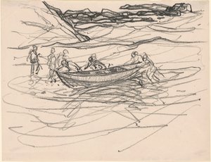 Pelastusveneen vesillelasku tekijältä Charles H. Woodbury