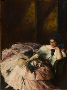 Matkamuisto "kansainvälisestä pallosta" (Neiti Kathleen Brucen muotokuva) tekijältä Charles Hasslewood Shannon