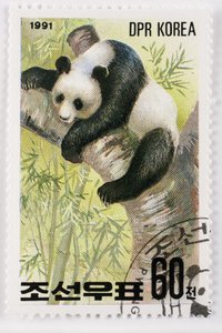 Postimerkki/Pohjois-Korea/Ailuropoda melanoleuca/Grand Panda/Giant Panda