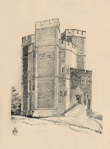 Orfordin linnan ulkopuoli, Suffolk the Battlements entisöity, 1931 tekijältä Charles Henry Bourne Quennell