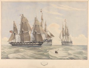 HMS "Daphne" 18 tykkiä tekijältä Charles Henry & Hullmandel Charles Joseph (1789 1850) Seaforth