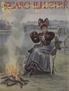 Au Cercle des Patineurs. Le Figaro Illustre -lehden kansi, tammikuu 1895.