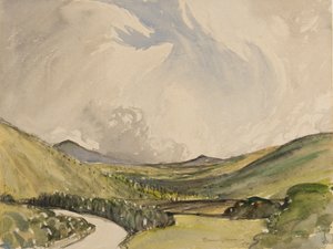 Myrskyinen aamu, Graystoke, Cumbria (wc paperille) tekijältä Charles John Holmes