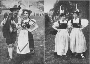 Tirolilaisen alkuperäisasun tyypit, c1913