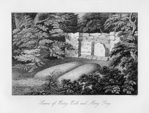 Bessy Bellin ja Mary Grayn hauta Perthin lähellä, 1840.