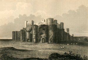 Pevenseyn linna vuosina 1737, 1835.