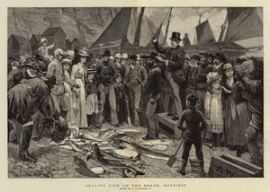Kalojen myynti rannalla, Hastings