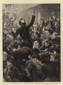 Pelastusarmeija, palvelu päämajassa, Whitechapel Roadilla tekijältä Charles J. Staniland
