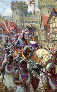 Edward V ratsastaa Lontooseen herttua Richardin kanssa
