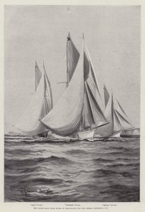 Yacht Race Doverista Helgolandiin Saksan keisarin Cupiin tekijältä Charles John de Lacy